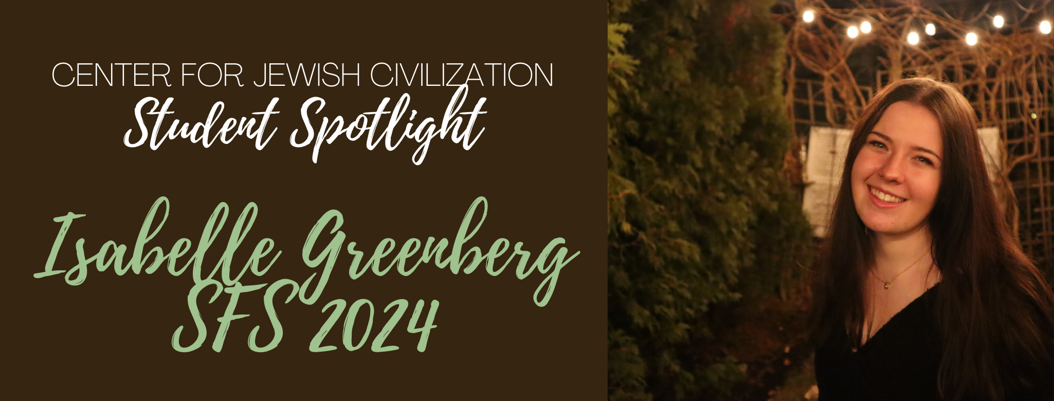 CJC Student Spotlight: Isabelle Greenberg (SFS 2024)